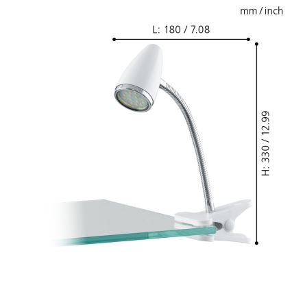 Eglo - Lampe LED à pince 1xGU10-LED/3W/230V