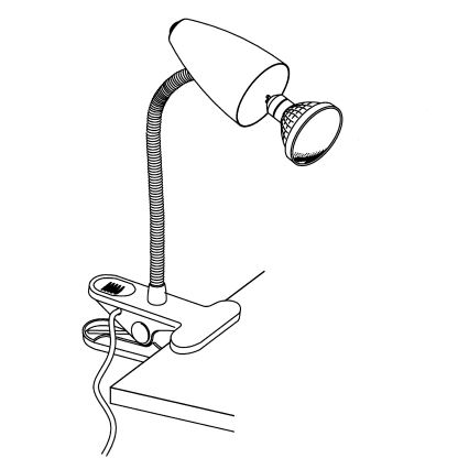 Eglo - Lampe LED à pince 1xGU10-LED/3W/230V