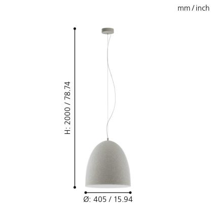 Eglo - Hanglamp 1xE27/60W/230V