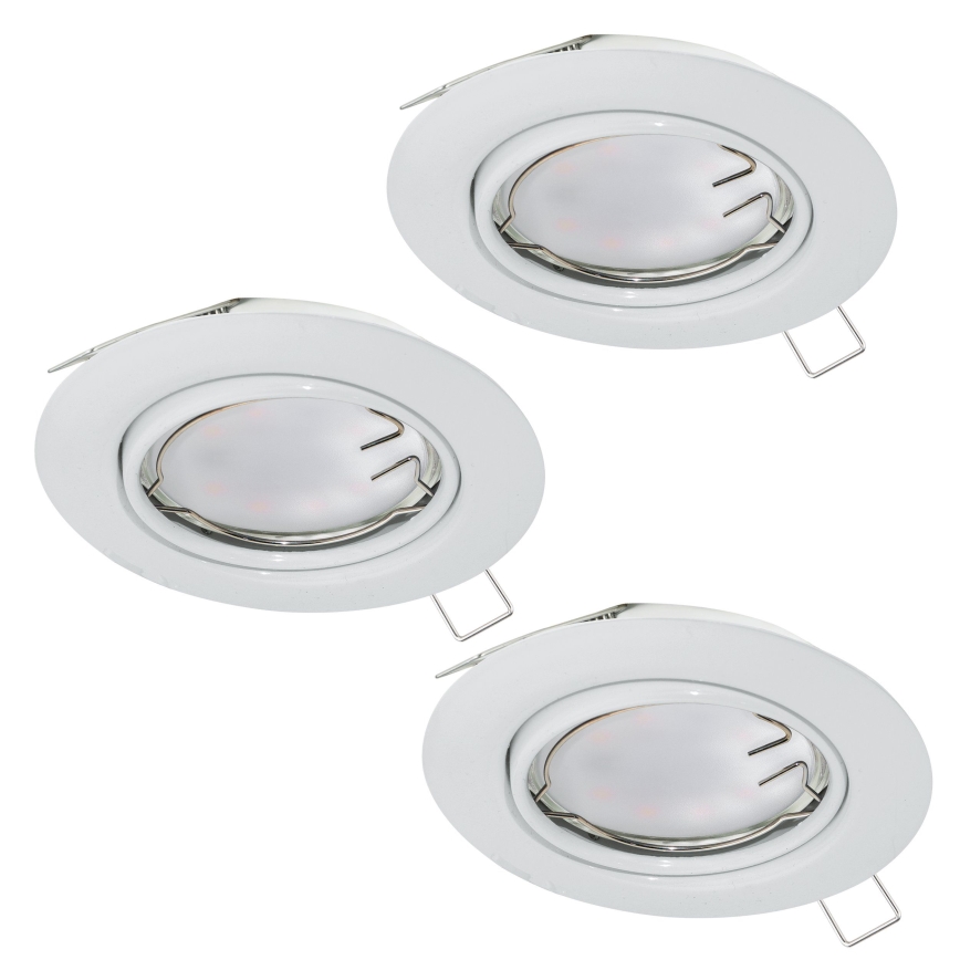 Eglo - LOT x3 Spot LED encastrable PENETO 3xGU10-LED/5W/230V