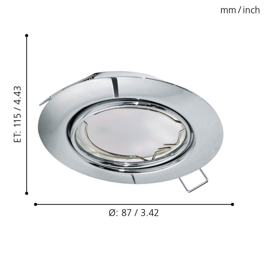Eglo - PACK 3x Luminaire LED encastrable PENETO 3xGU10-LED/5W/230V