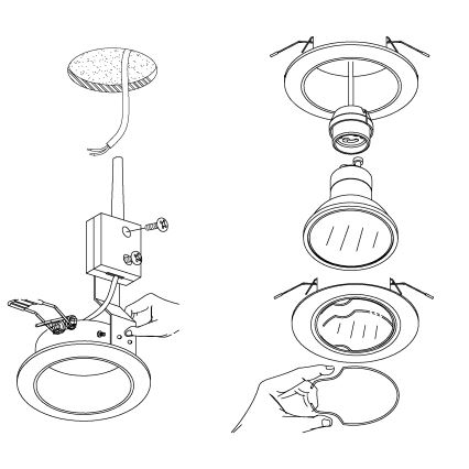 Eglo - SET 3x LED Inbouwspot PENETO 3xGU10-LED/5W/230V