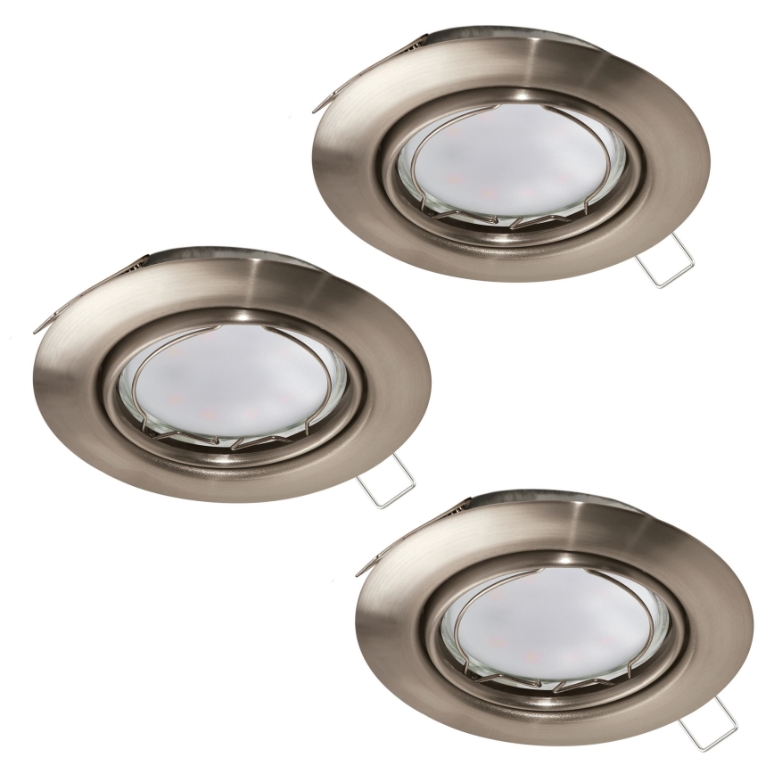 Eglo - SET 3x Spot LED encastrable PENETO 3xGU10-LED/5W/230V