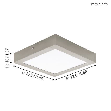 Eglo 94526 - plafonnier LED FUEVA 1 LED/16,5W/230V