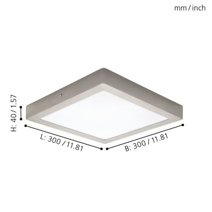 Eglo 94528 - LED Plafondverlichting FUEVA 1 LED/22W/230V