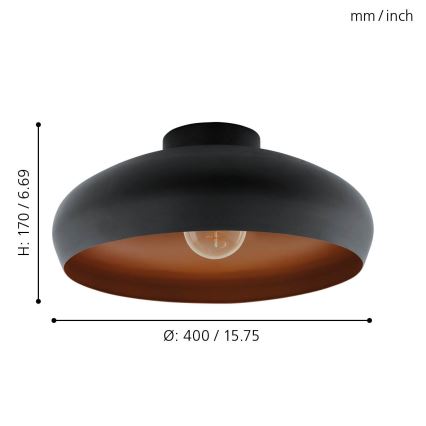 Eglo - Plafondlamp 1xE27/60W/230V