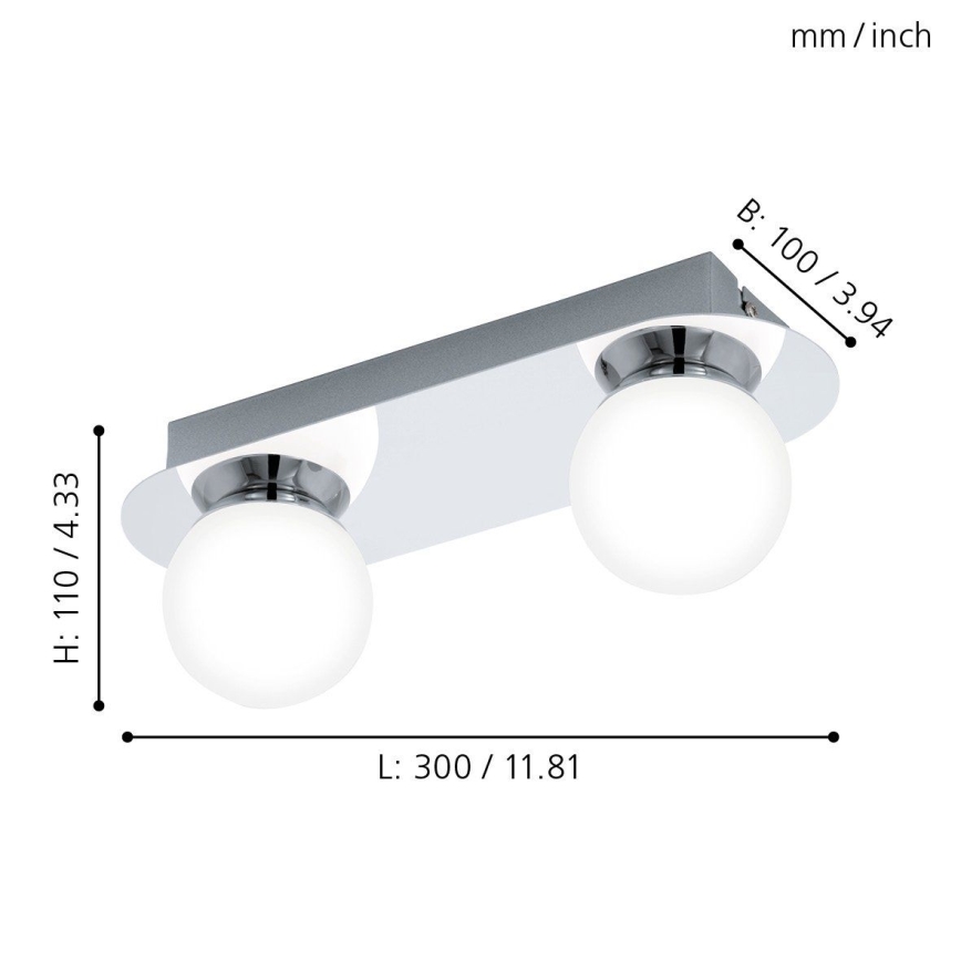 Eglo - LED Badkamerlamp 2xLED/3,3W/230V IP44