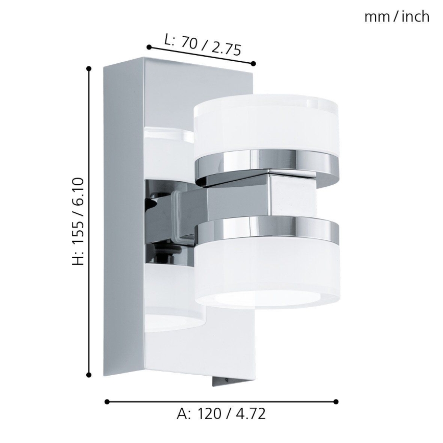 Eglo - Applique murale salle de bain 2xLED/4,5W/230V IP44