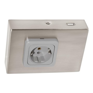 Eglo 94664 - Prise sous-meuble SCHUKO avec port USB TAXANO