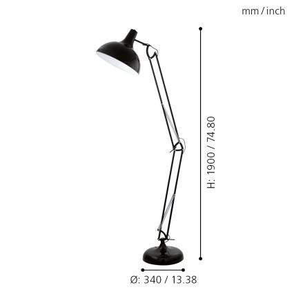 Eglo - Lampadaire 1xE27/60W/230V