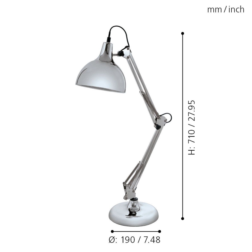 Eglo 94702 - Tafellamp BORGILLIO 1xE27/40W/230V