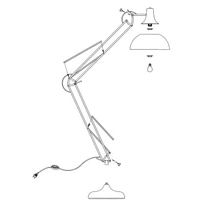 Eglo - Lampadaire 1xE27/60W/230V