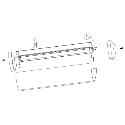 Eglo - LED Badkamerlamp 1xLED/16W/230V IP44