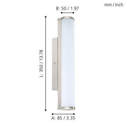 Eglo - LED Badkamerlamp 1xLED/8W/230V IP44