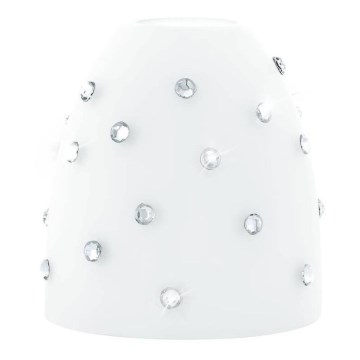 Eglo 94749 - Vervangingsglas voor kroonluchter, tafellamp, plafondlamp en spot MY CHOICE diameter 9 cm wit/chroom