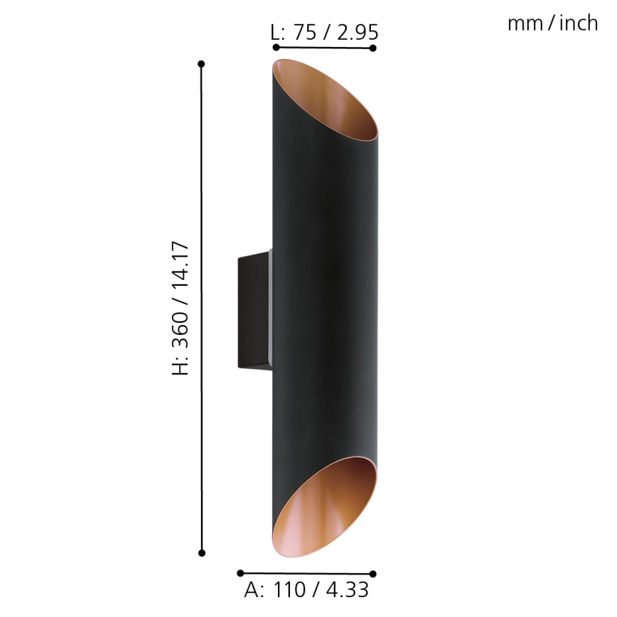 Eglo - Luminaire extérieur 2xLED/3,7W/230V IP44