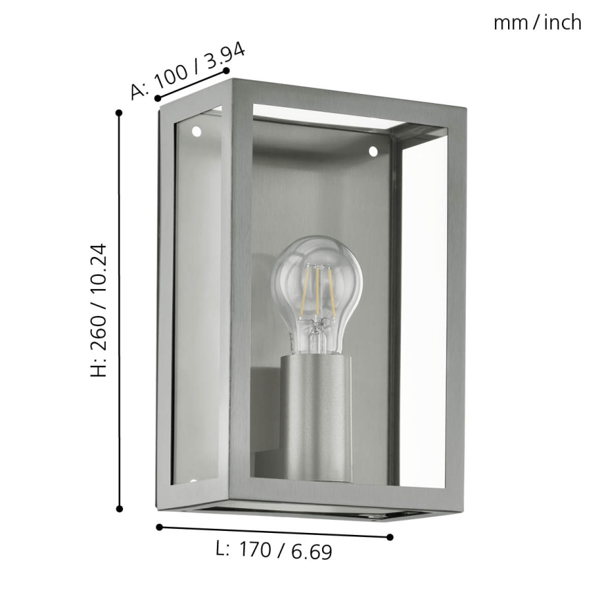 Eglo 94827 - Luminaire d'extérieur ALAMONTE 1xE27/60W/230V IP44