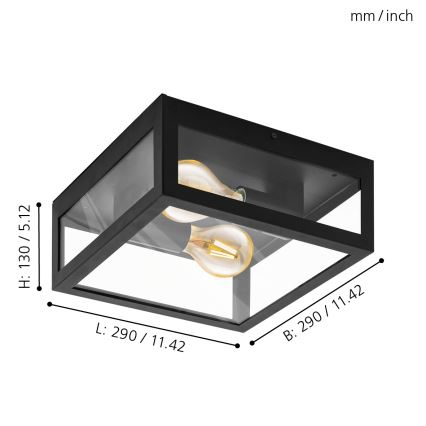 Eglo - Buitenlamp 2x60W IP44