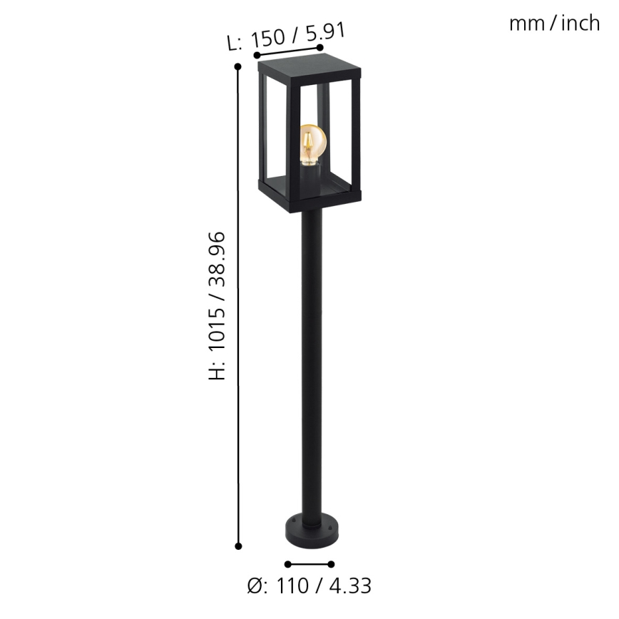 Eglo - Buitenlamp 1xE27/60W/230V IP44