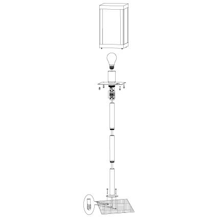 Eglo - Buitenlamp 1xE27/60W/230V IP44