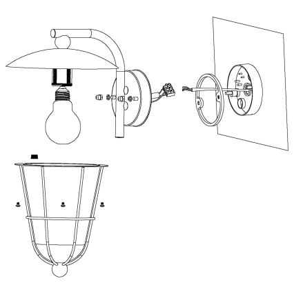 Eglo - LED Buitenlamp 1x E27 / 8,5W / 230V IP44