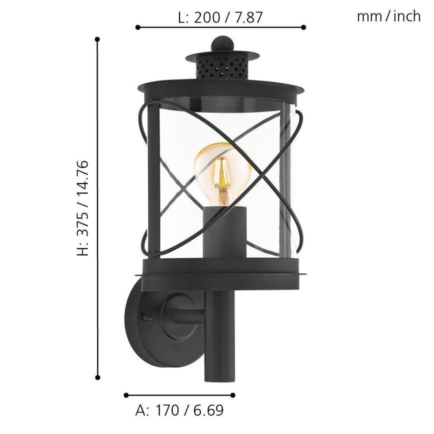 Eglo - Buitenlamp 1xE27/60W/230V IP44
