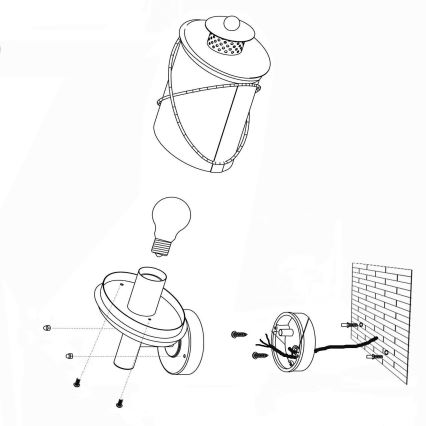 Eglo - Buitenlamp 1xE27/60W/230V IP44