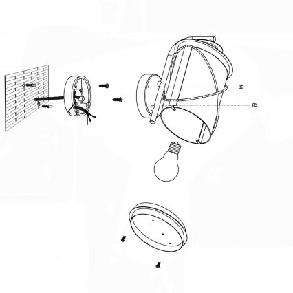 Eglo - Buitenlamp 1xE27/60W/230V IP44