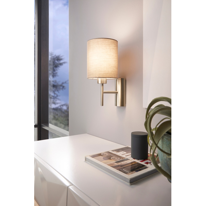 Eglo - Applique murale 1xE27/60W/230V taupe