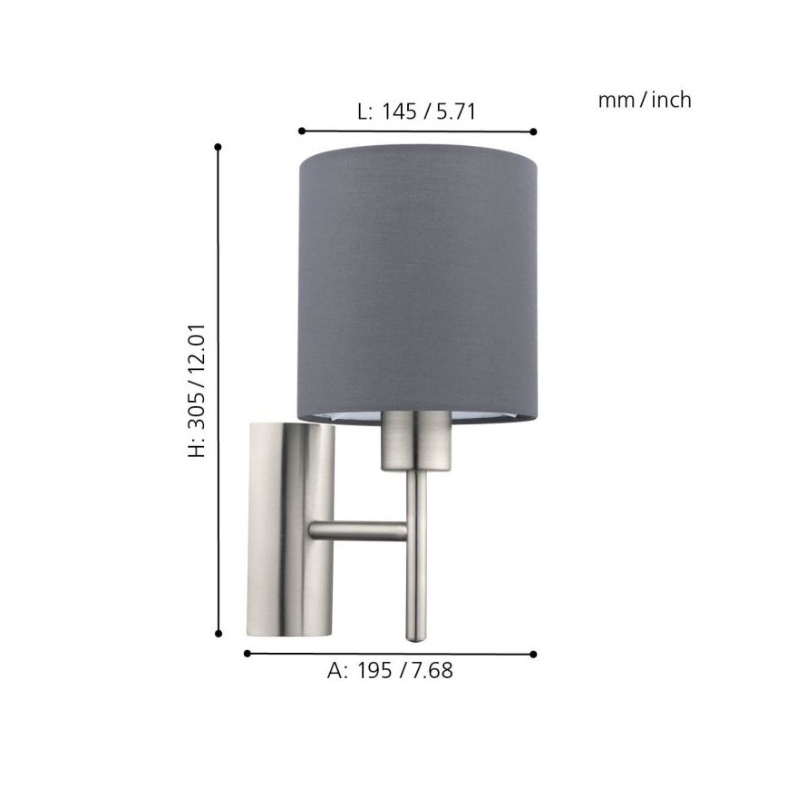 Eglo - Wandlamp 1xE27/60W/230V