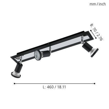 Eglo 94965 - Spot LED SARRIA 3xGU10-LED/5W/230V