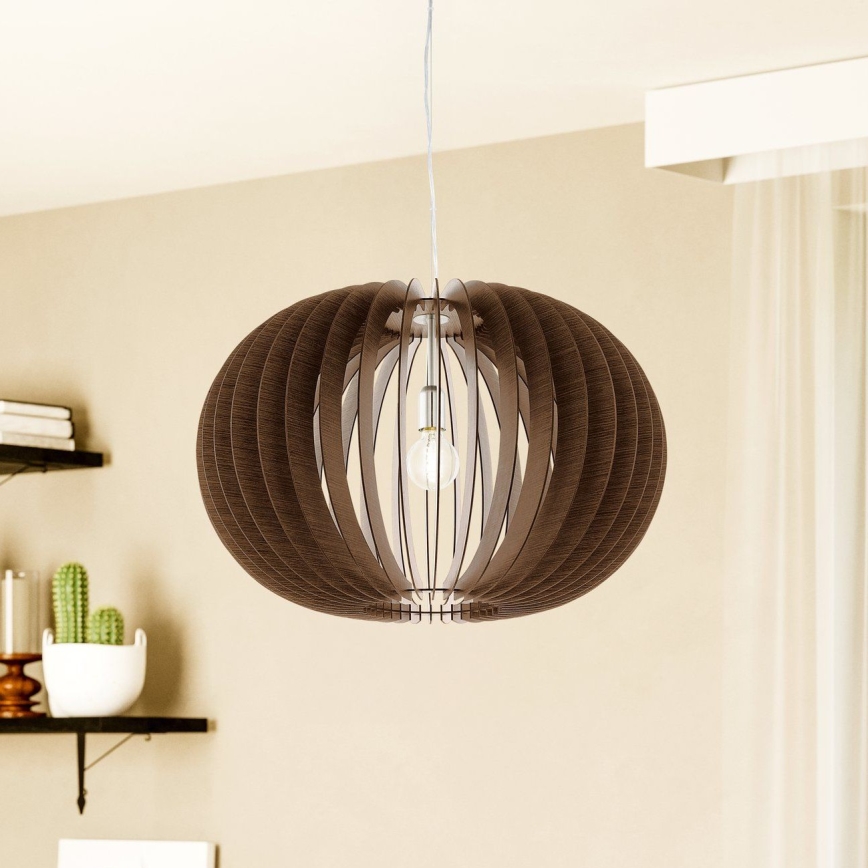 Eglo 95026 - Hanglamp met kabel STELLATO 1xE27/60W/230V Ø 70 cm bruin