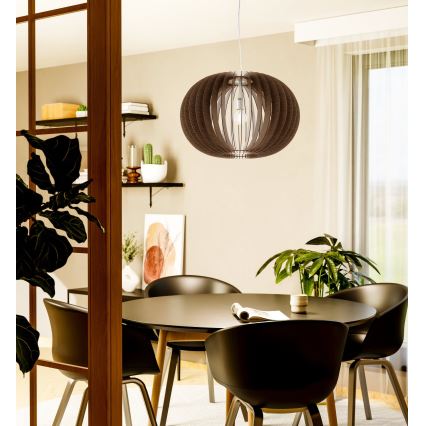 Eglo 95026 - Hanglamp met kabel STELLATO 1xE27/60W/230V Ø 70 cm bruin