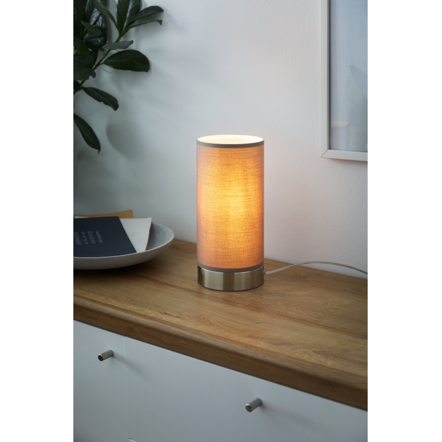 Eglo - Dimbaar tafellamp 1xE27/40W/230V taupe