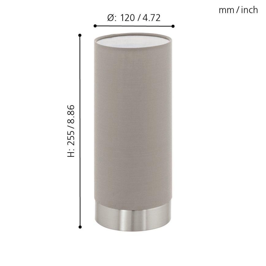 Eglo - Dimbaar tafellamp 1xE27/40W/230V taupe