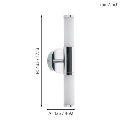 Eglo - LED Badkamerlamp 2xLED/4,5W/230V IP44