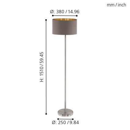 Eglo - Vloerlamp 1xE27/60W/230V