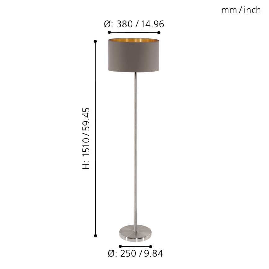Eglo - Vloerlamp 1xE27/60W/230V