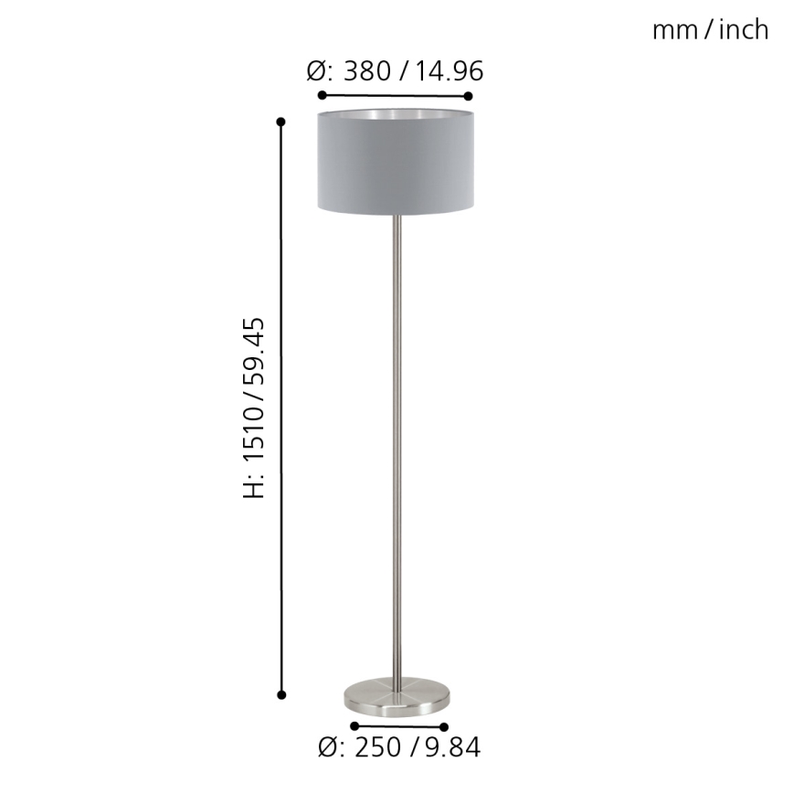 Eglo - Lampadaire 1xE27/60W/230V