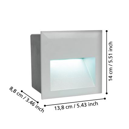 Eglo - LED Oriëntatielamp voor buiten 1xLED/3,7W/230V IP65