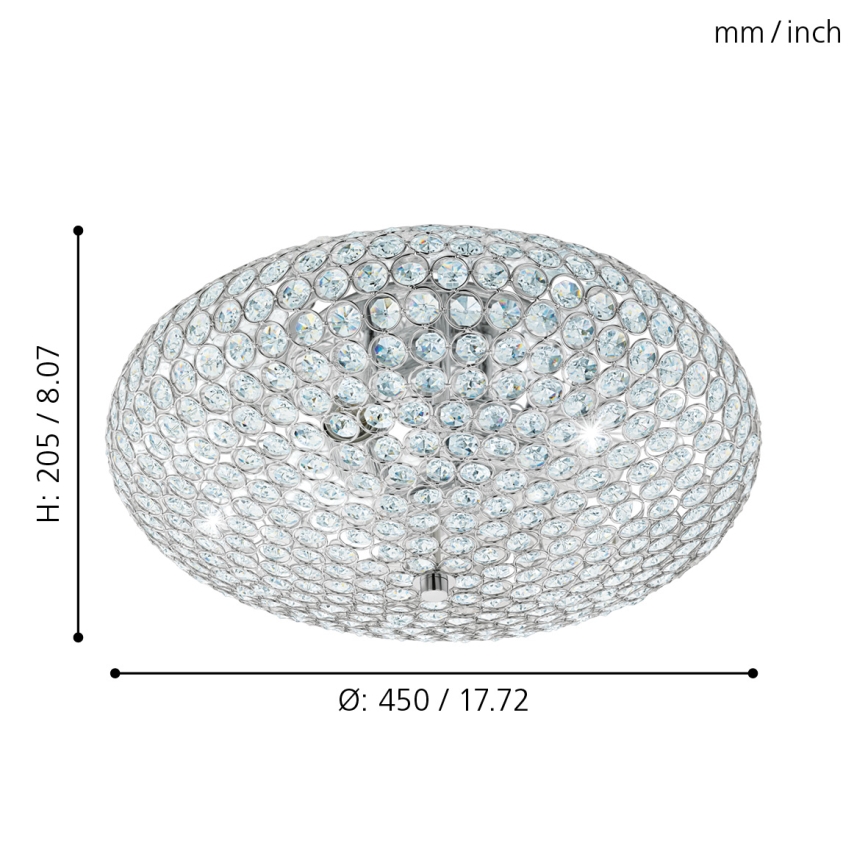 Eglo - Plafondlamp 3xE27/60W/230V