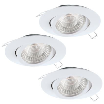 Eglo - SET 3x LED Inbouwlamp TEDO 3xGU10-LED/5W/230V