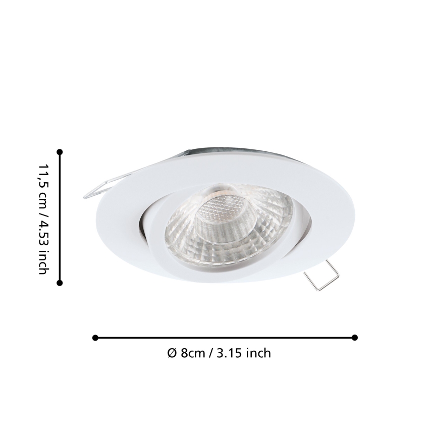 Eglo - SET 3x Spot LED encastrable TEDO 3xGU10-LED/5W/230V