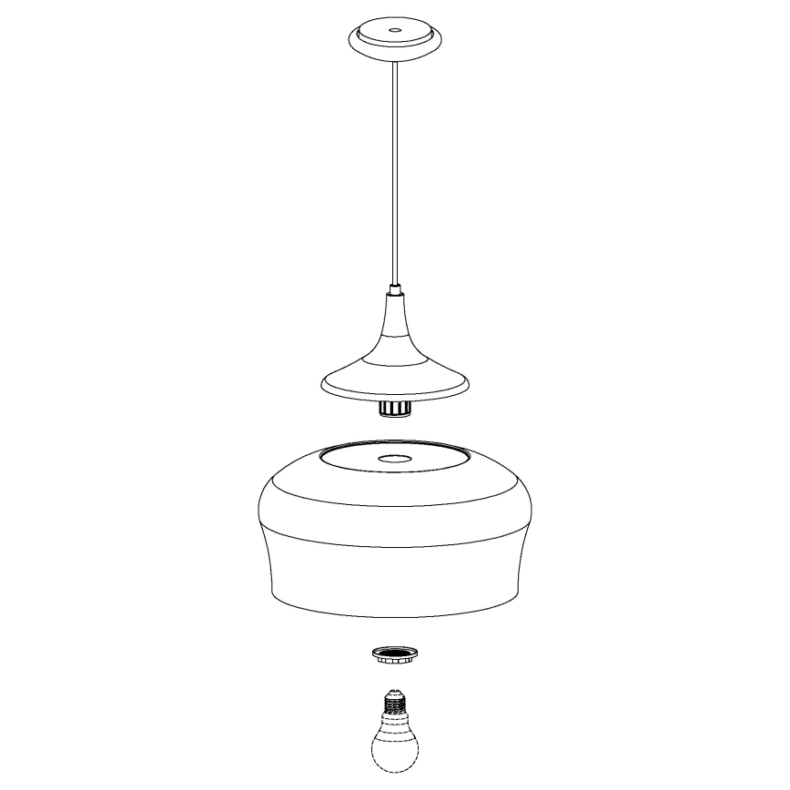 Eglo - Hanglamp 1xE27/60W/230V