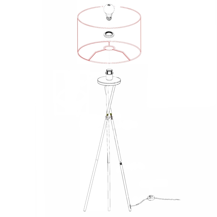 Eglo - Vloerlamp 1xE27/60W/230V