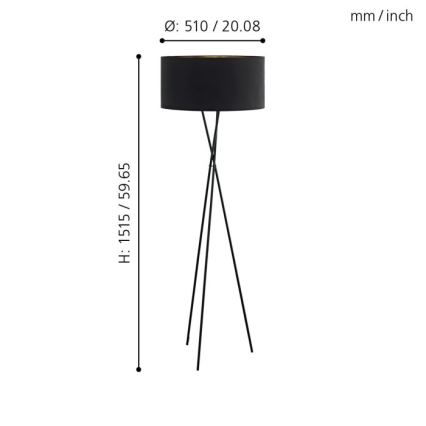 Eglo - Vloerlamp 1xE27/60W/230V