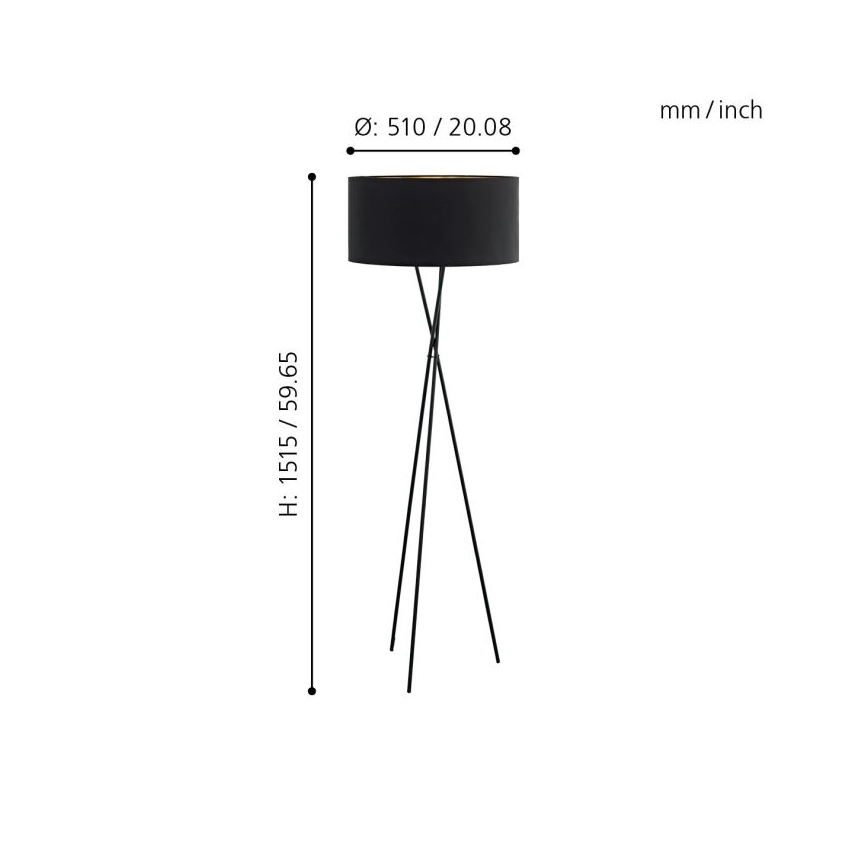 Eglo - Vloerlamp 1xE27/60W/230V