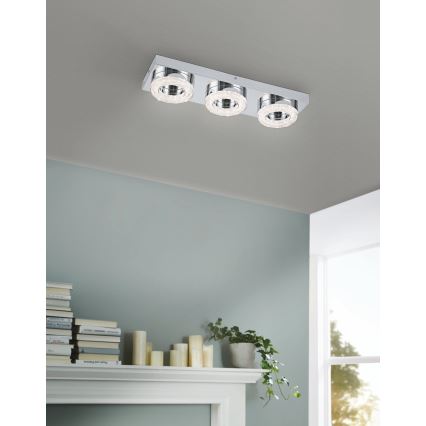 Eglo - LED Kristallen plafondverlichting 3xLED/4W/230V