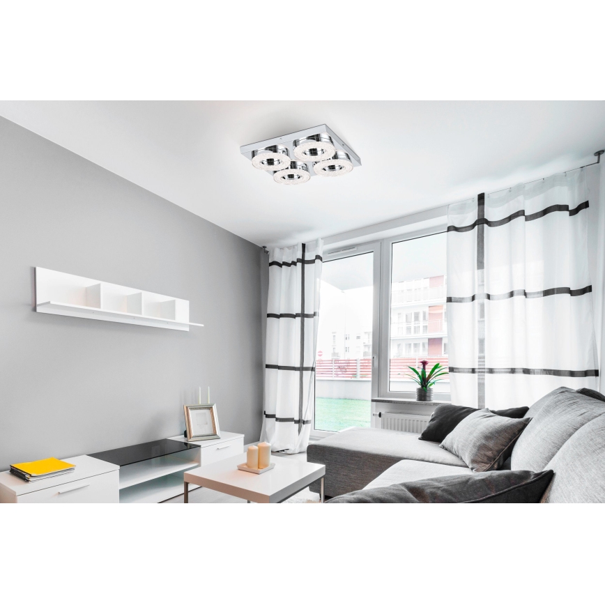 Eglo - LED Kristallen plafondverlichting 4xLED/4W/230V
