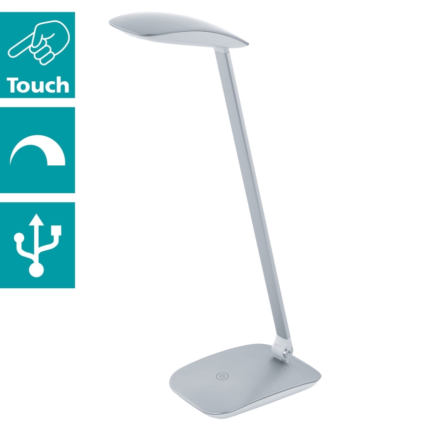 Eglo - LED Tafellamp dimbaar 1xLED/4,5W/USB